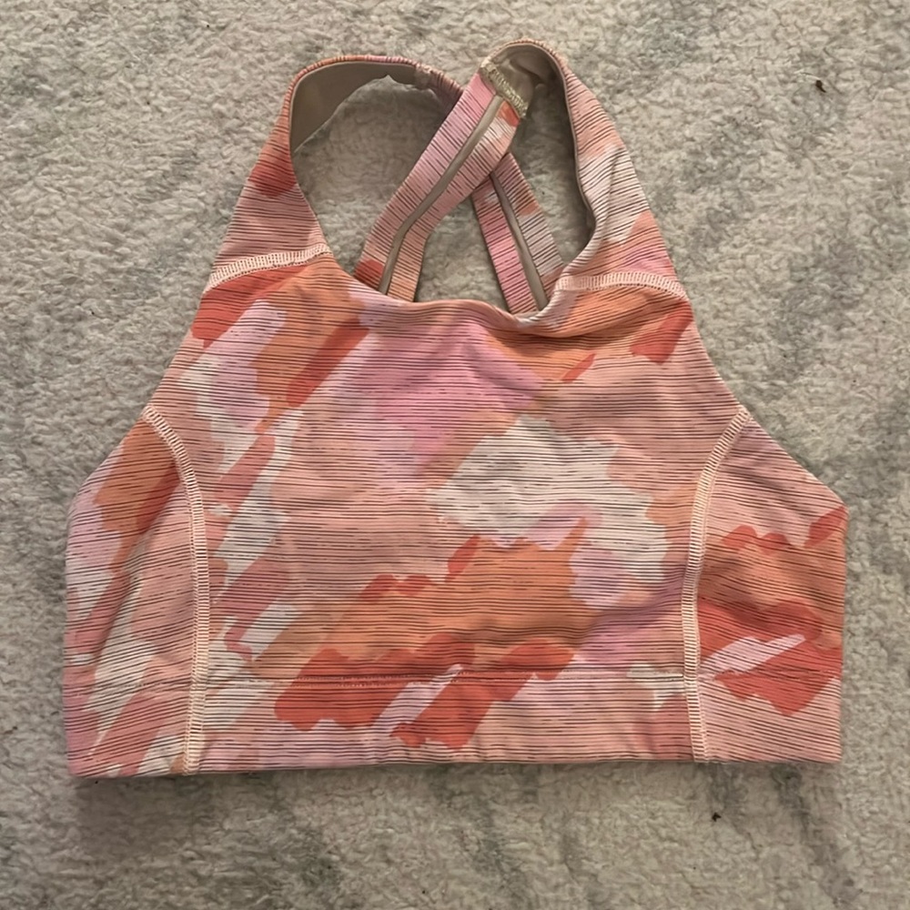 Outdoor voices pink camo sports bra